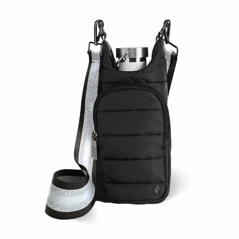 NEW WANDERFULL unisex - hands-free water bottle crossbody bag in black